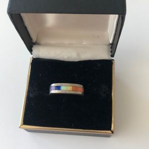 Multi stone sterling silver ring size 7